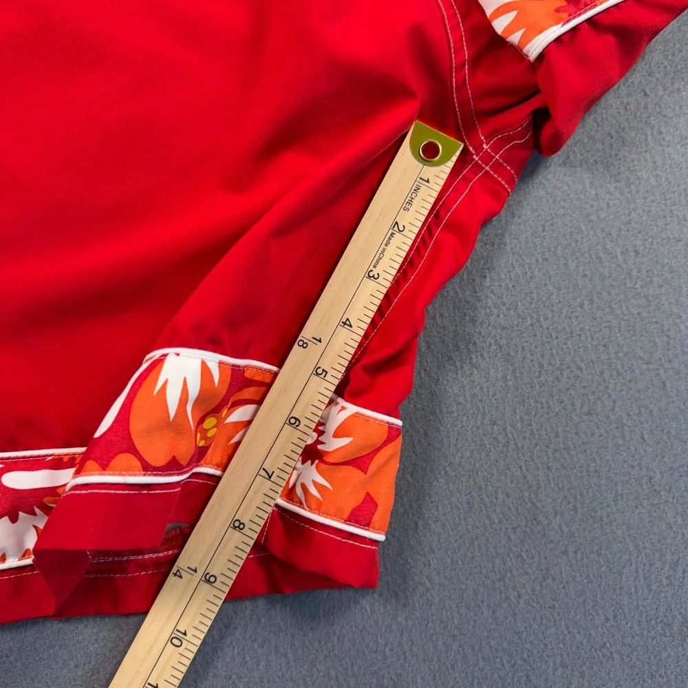 Budweiser Tropical Swim Trunks Mens L Red Beach Rays 40x8‎ Mesh Lined